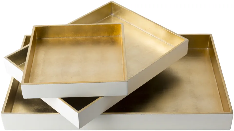 Kalista KTA-001 2"H x 11"W x 14"D,  2"H x 12"W x 20"D,  2"H x 9"W x 9"D Decorative Tray