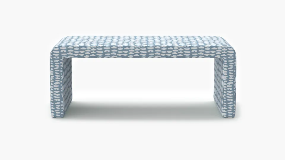 Waterfall Bench, Dusty Blue Odalisque