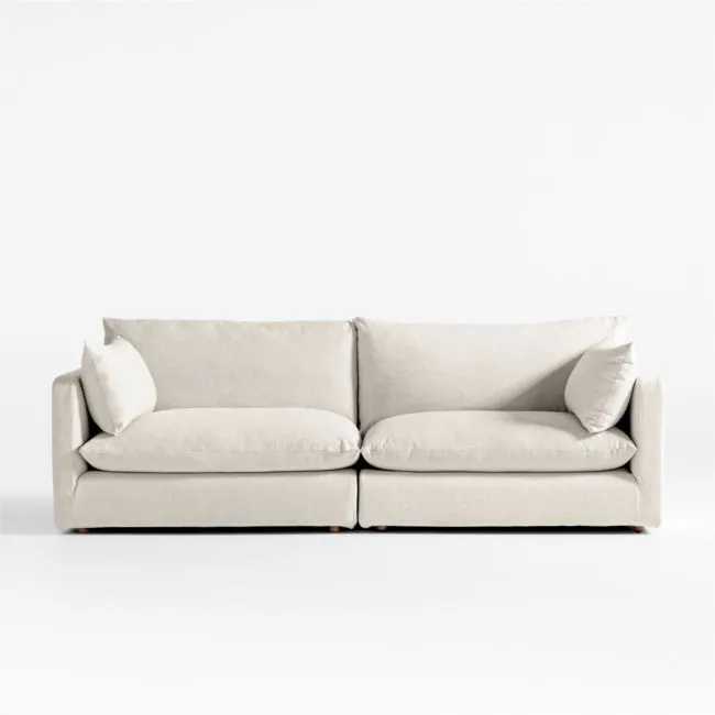 Unwind Modular 2-Piece Slipcovered Sectional Sofa