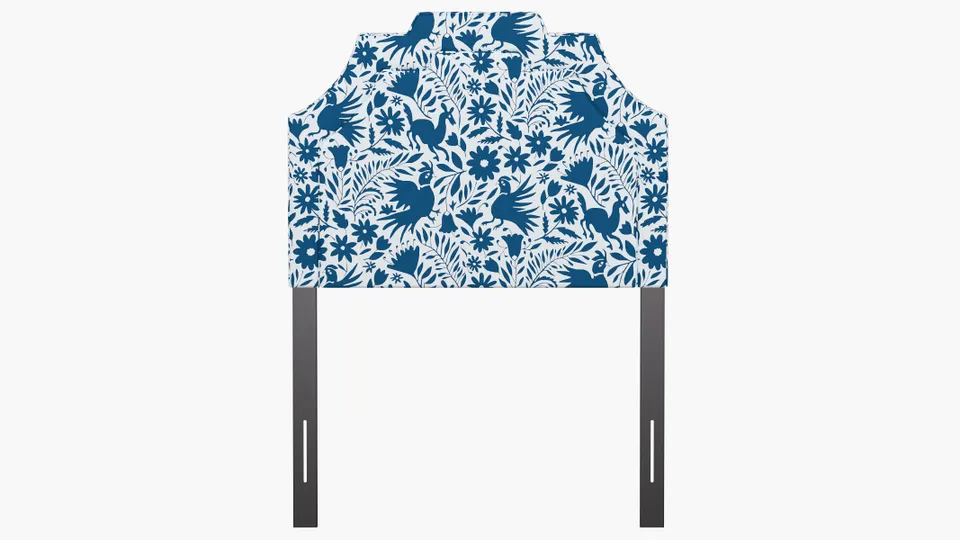 Art Deco Headboard, Cerulean Frida, Twin