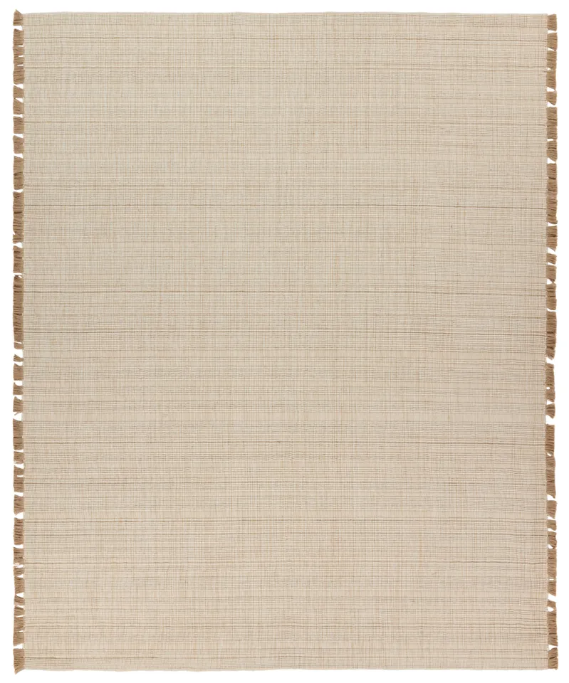 Bandera TIE01 Handmade Solid Tan Area Rug (5'x8')