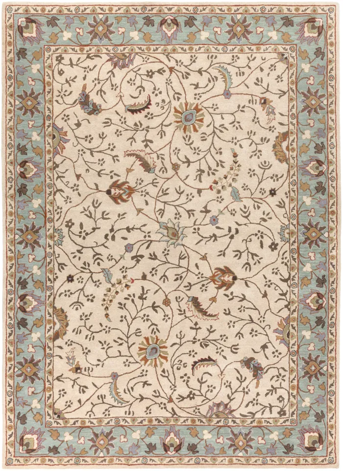 Caesar Beige Indoor 7'6" x 9'6" Handmade Rug