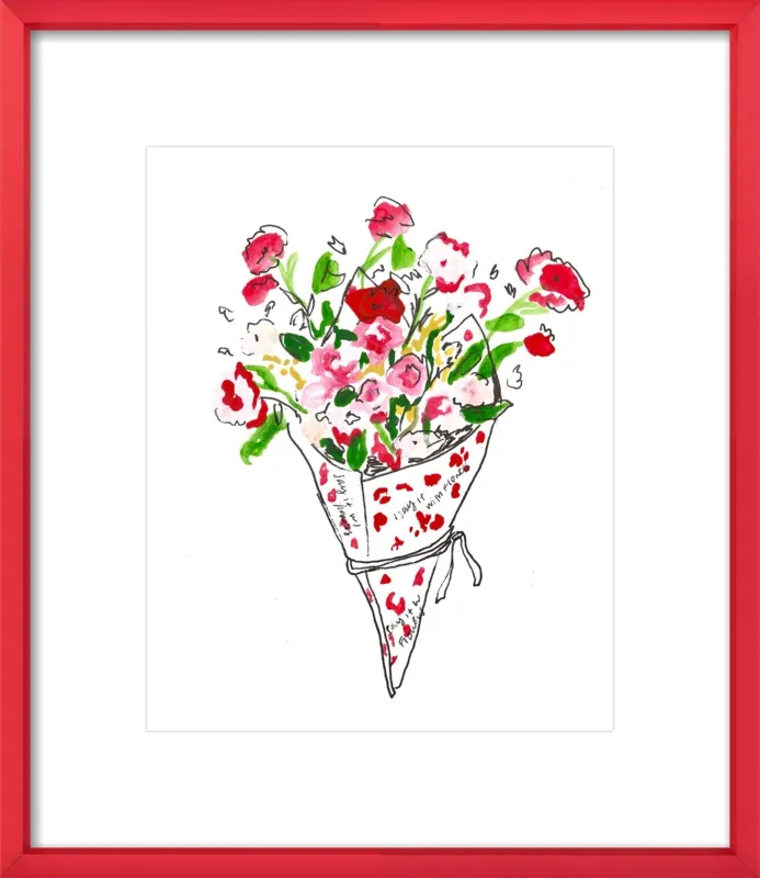 Bodega Flowers in Pink and Red by Larsen McDowell for Artfully Walls