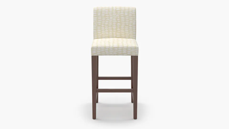 Signature Dining Bar Stool, Sand Odalisque, Walnut Square Tapered Leg