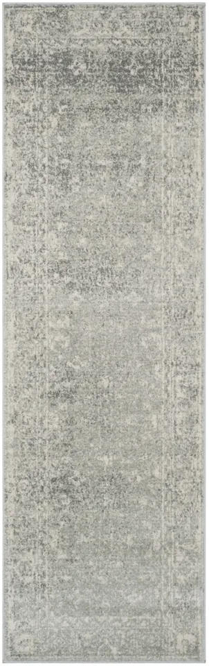 Arlo Home Woven Area Rug, EVK270Z, Silver/Ivory,  2' 2" X 7'