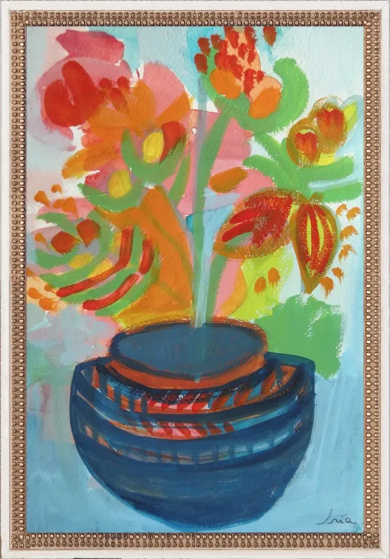 Red Flowers by Iria Fernandez Alvarez for Artfully Walls
