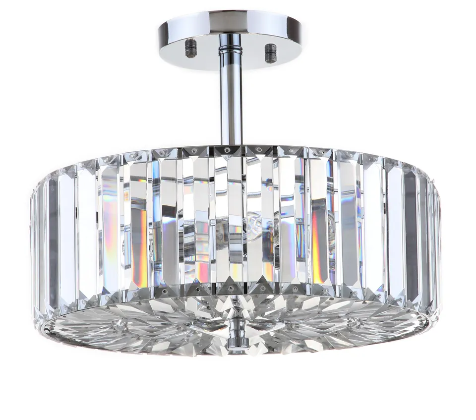 Ariel 3 Light 13.5-Inch Diameter Ceiling Light - Chrome/Clear
