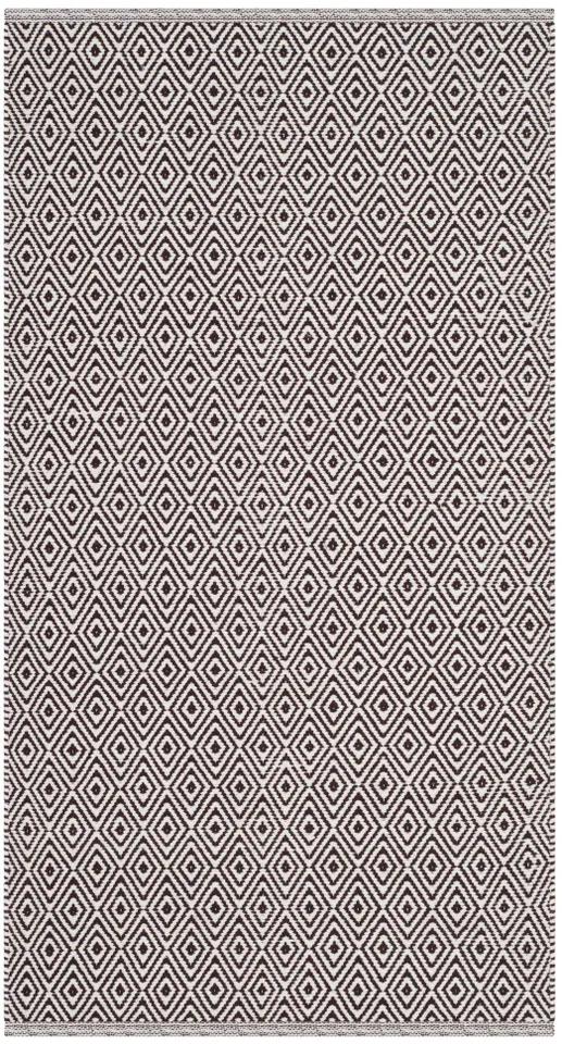Arlo Home Hand Woven Area Rug, MTK515M, Ivory/Chocolate,  2' 6" X 4'