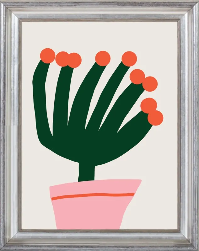 Flowering cactus by Jessica Nielsen for Artfully Walls