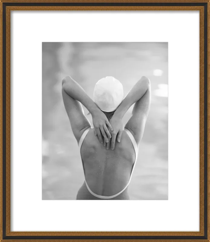 The Swimmer with a white  cap by Lucy Snowe for Artfully Walls