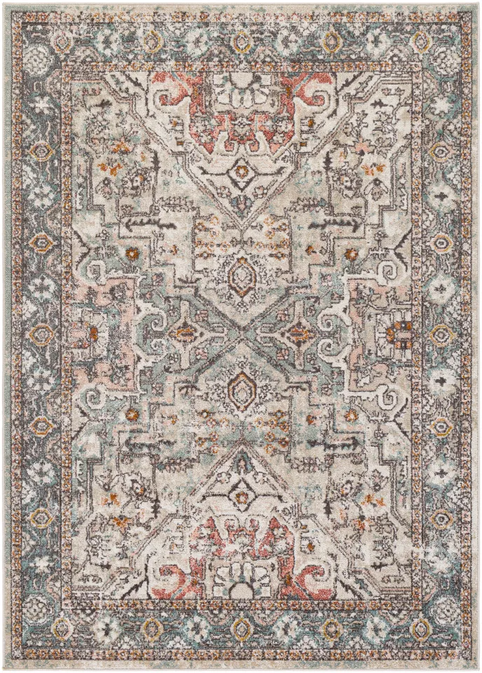 Ankara Beige Indoor 5'3" x 7' Machine Woven Rug