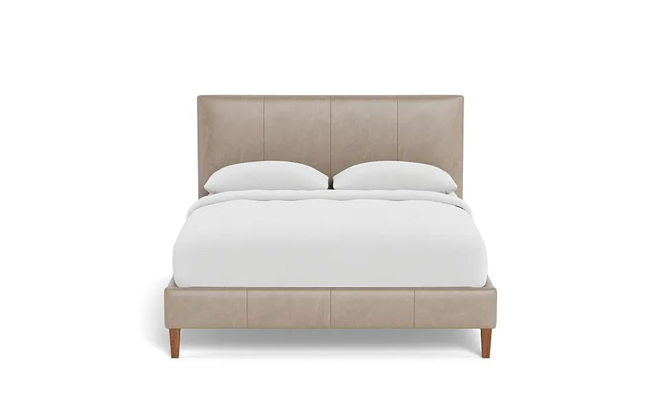 Lowen Leather Upholstered Bed with Tufting Option
