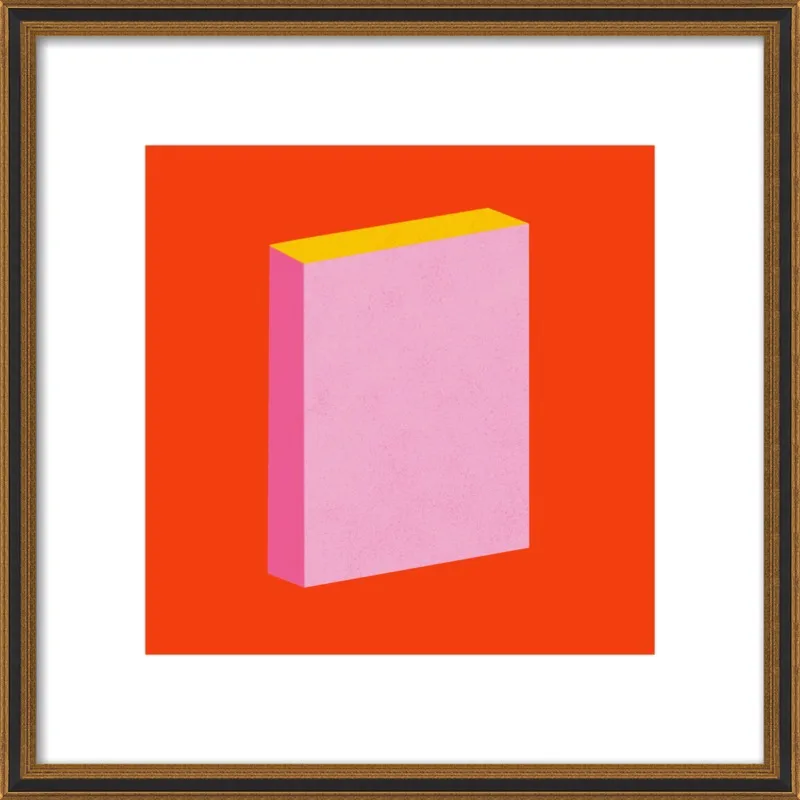 Color Books 3, Scarlet, Pink & Gold by Jessica Poundstone for Artfully Walls