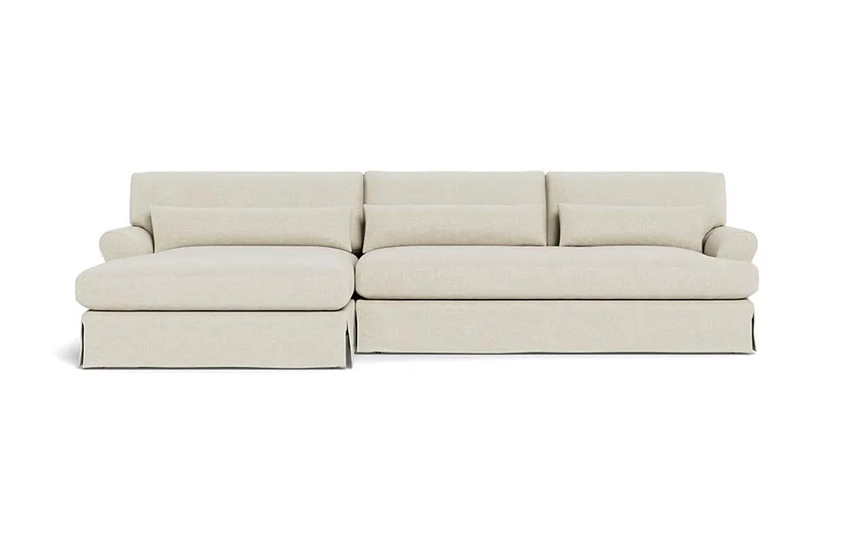 Maxwell Slipcovered Sectional Sofa with Left Chaise by Apartment Therapy