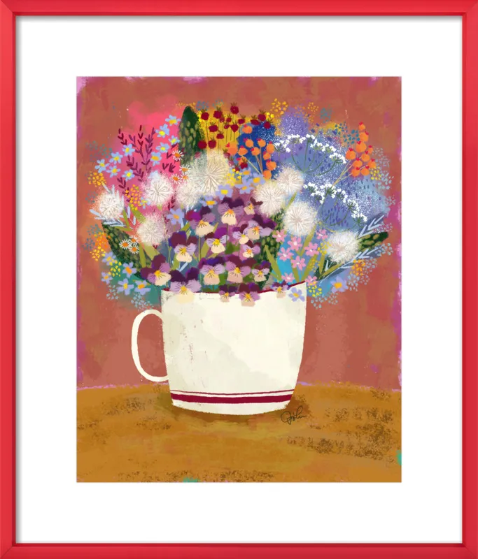 Violas in Russet by Joy Laforme for Artfully Walls