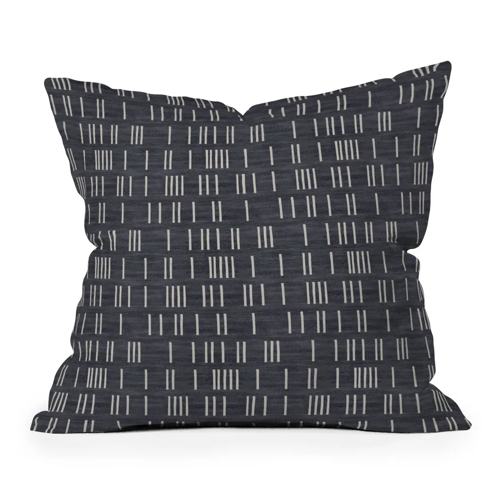 Bogo Denim Mudcloth by Holli Zollinger - Outdoor Throw Pillow 20" x 20"