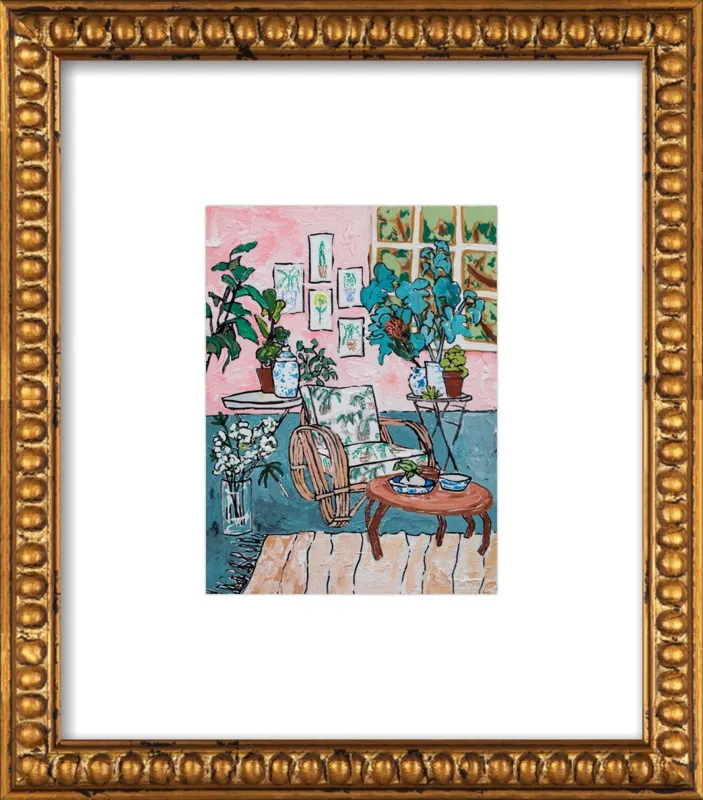 Cane Chair in Tropical Interior by Lara Lee Meintjes for Artfully Walls