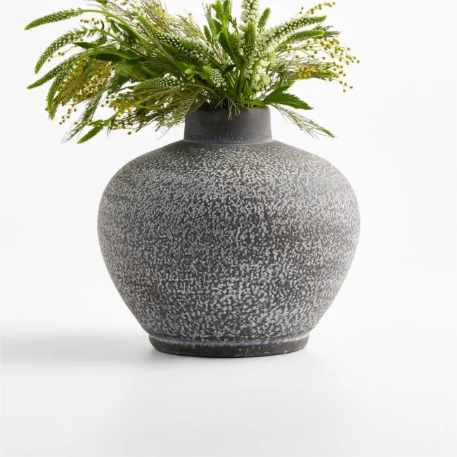 Ophelia Matte Black Small Vase 7.5"