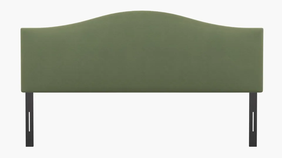 Camelback Headboard, Vert Classic Velvet, King