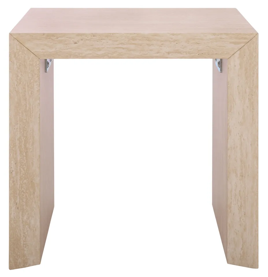 Woodrow Accent Table - Faux Travertine