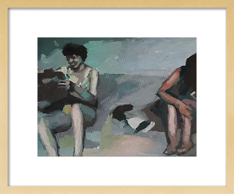 Girls at the beach by Mary Sinner for Artfully Walls