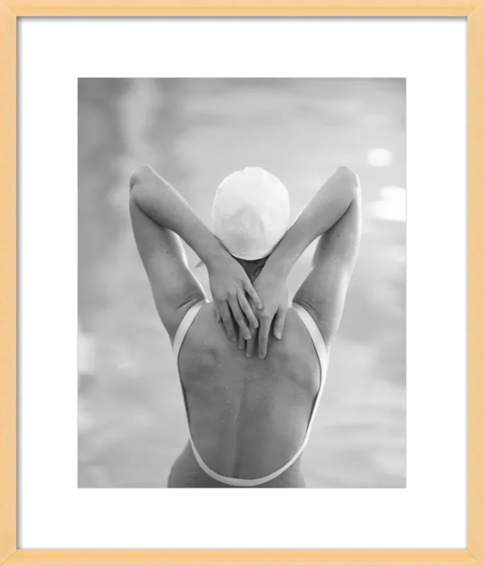 The Swimmer with a white  cap by Lucy Snowe for Artfully Walls