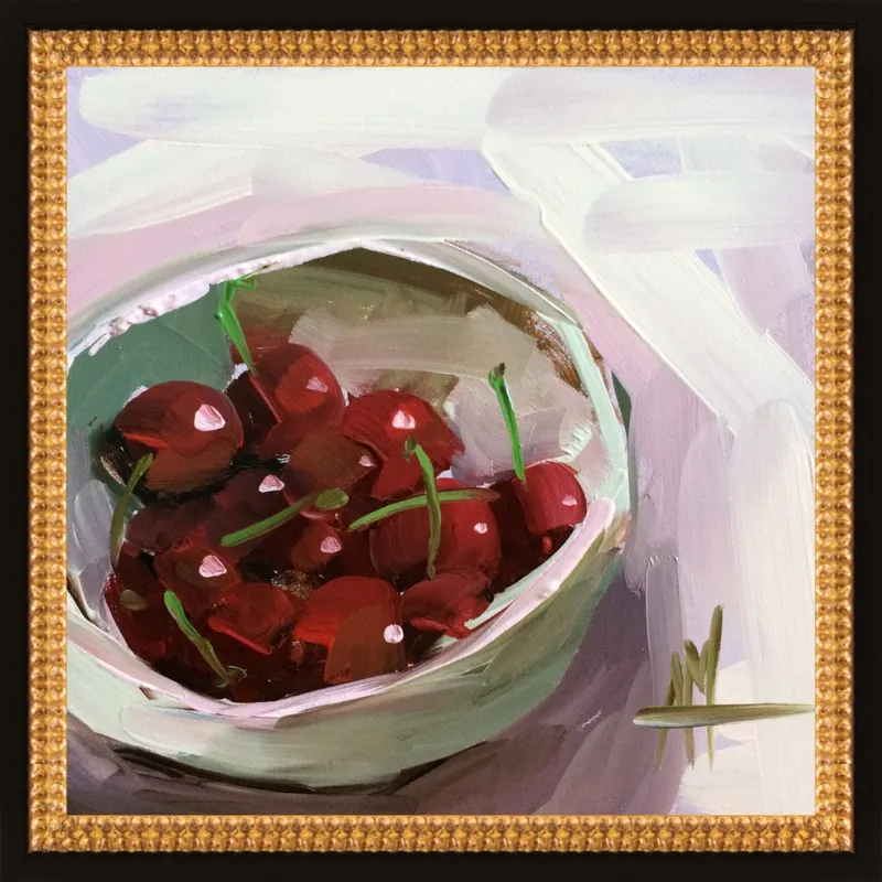 bowl of cherries no. 7 by Angela Moulton for Artfully Walls