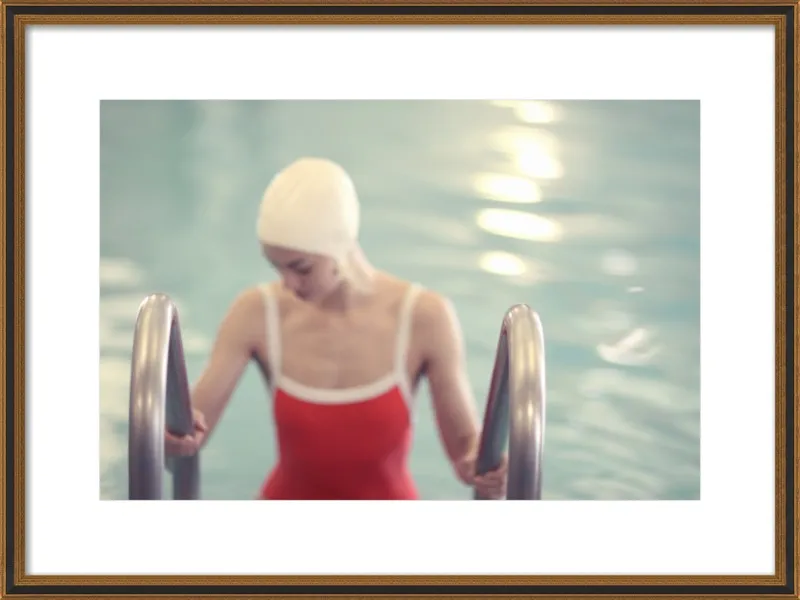 Swimmer in a Red Suit by Lucy Snowe for Artfully Walls