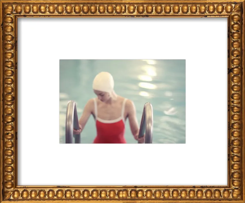 Swimmer in a Red Suit by Lucy Snowe for Artfully Walls
