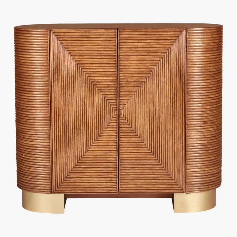 Avalon Rattan Bar Cabinet