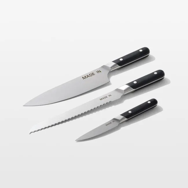 Made In Truffle Black 3-Piece Knife Set