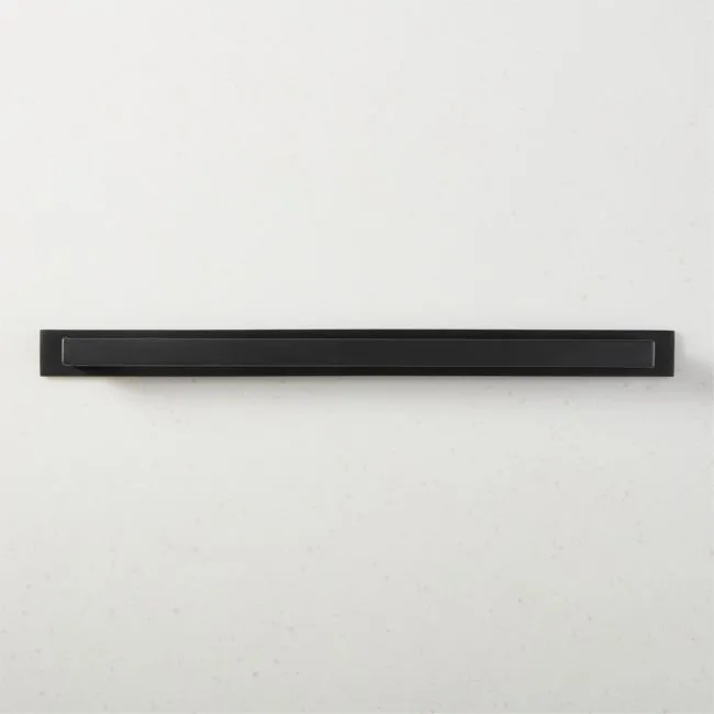Damon Black Cabinet Handle with Back Plate 12"