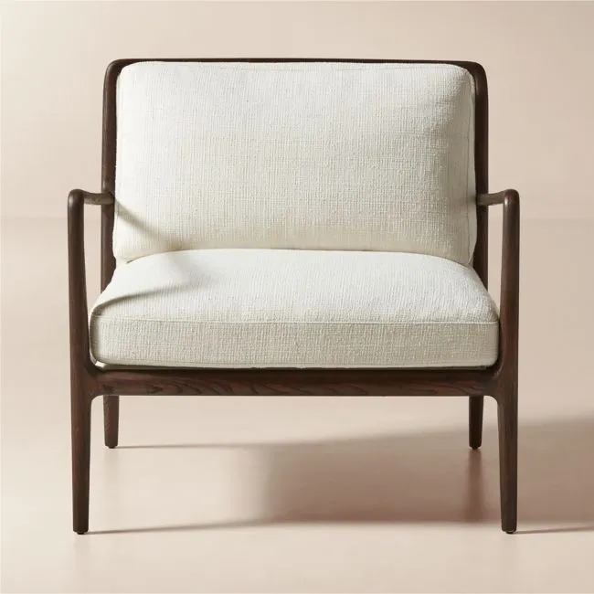 Lupo White Performance Fabric Accent Chair Set of 2