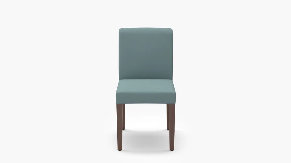 Signature Dining Chair, Seaglass Everyday Linen, Walnut Square Tapered Leg