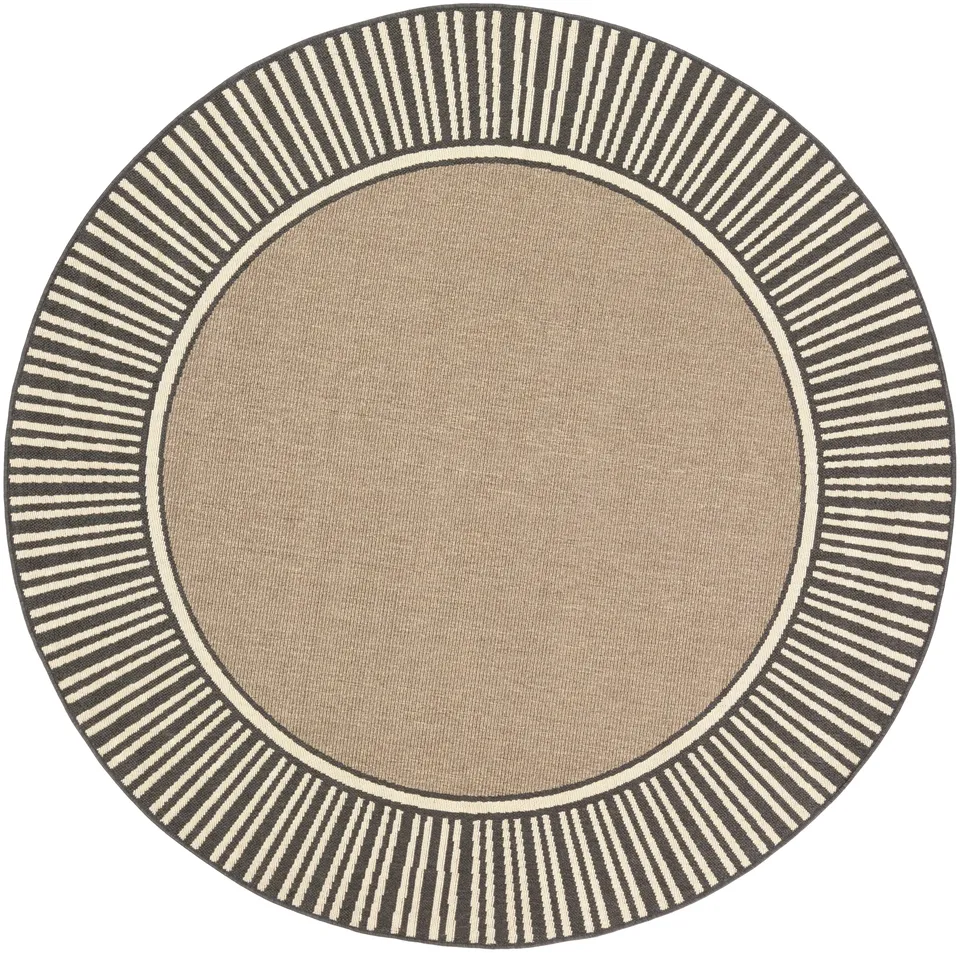 Alfresco Beige Outdoor 8'10" x 8'10" Machine Woven Rug