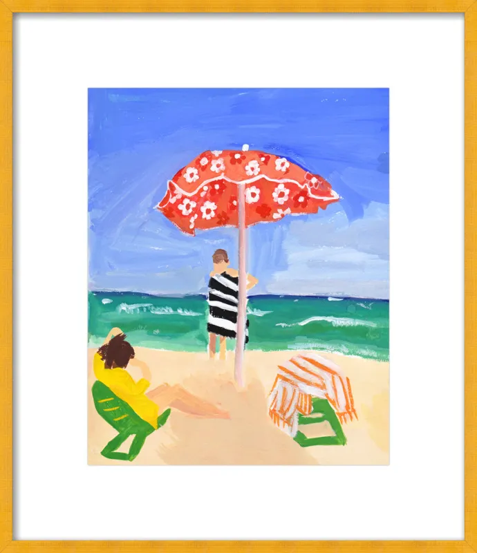 Italian Beach Umbrella by Jackie Mancuso for Artfully Walls