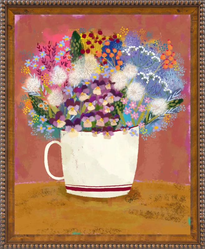 Violas in Russet by Joy Laforme for Artfully Walls