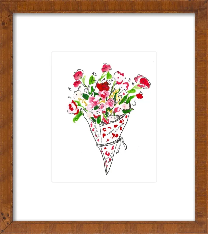 Bodega Flowers in Pink and Red by Larsen McDowell for Artfully Walls