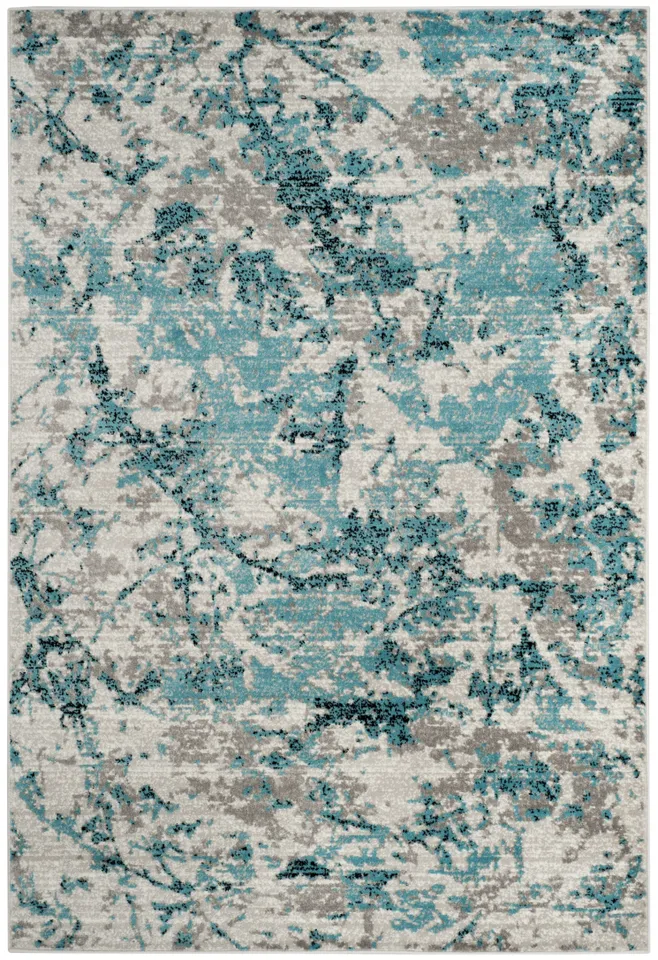 Arlo Home Woven Area Rug, SKY186M, Blue/Ivory,  4' X 6'