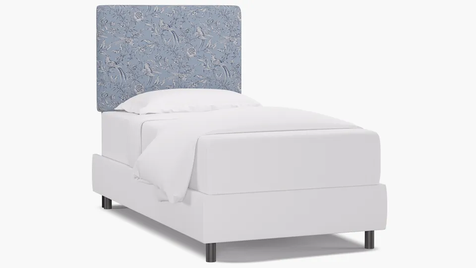 Square Back Headboard, Blue Aviary, Twin