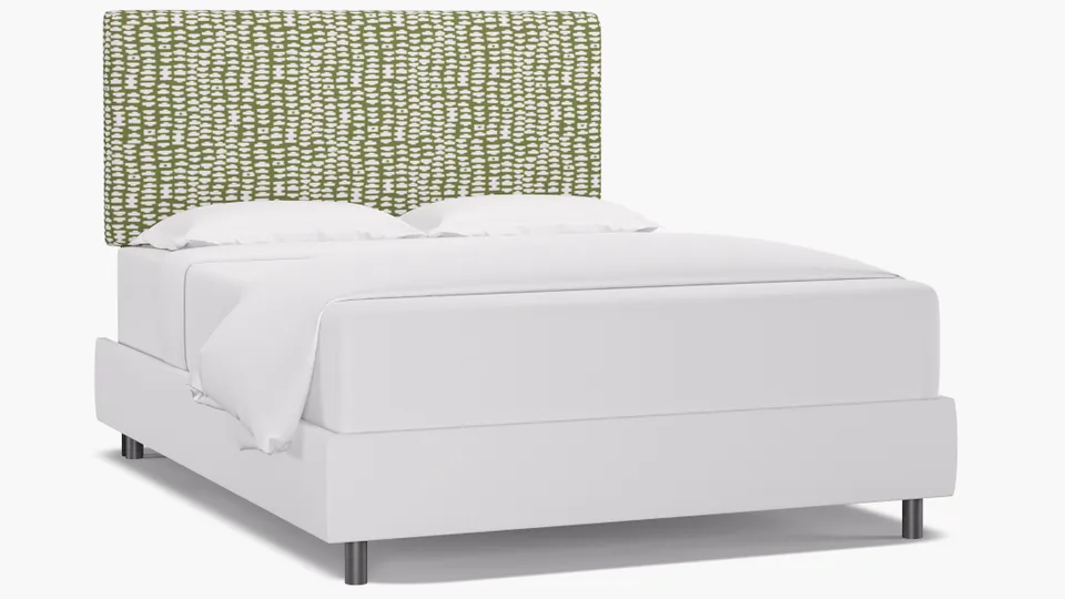 Square Back Headboard, Olive Odalisque, Queen