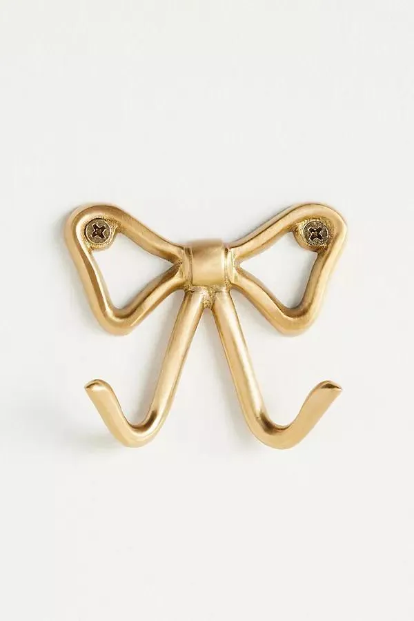 Natalia Bow Brass Double Bath Hook