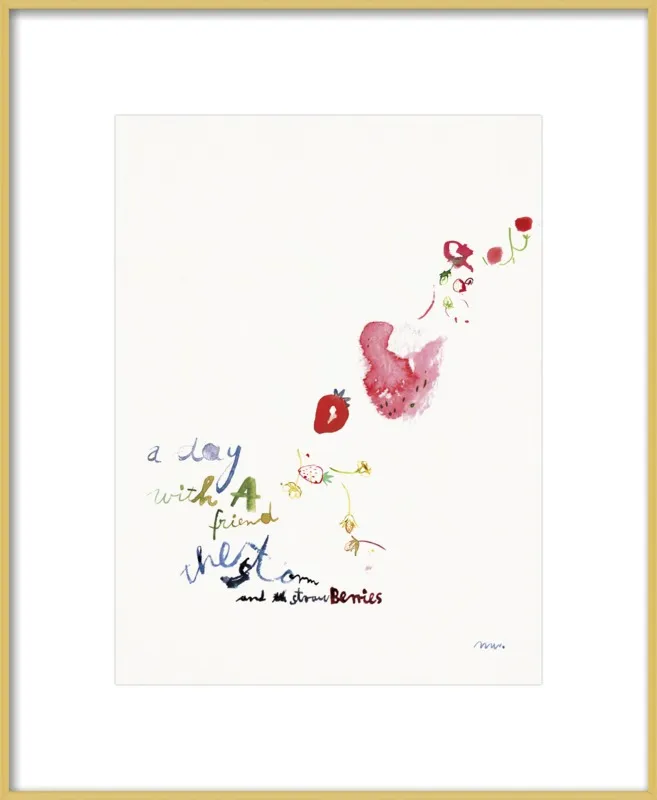 Strawberry Summer Storm by META WRABER for Artfully Walls
