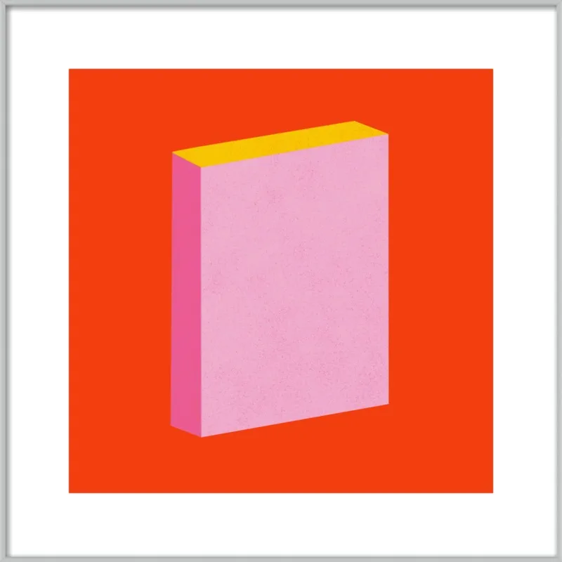 Color Books 3, Scarlet, Pink & Gold by Jessica Poundstone for Artfully Walls