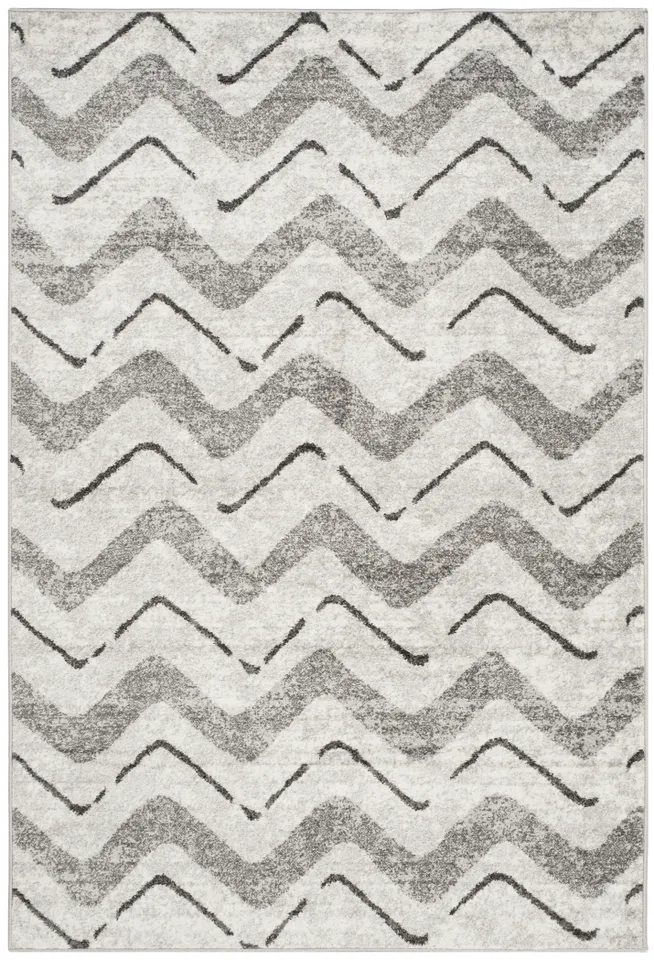 Arlo Home Woven Area Rug, ADR121P, Silver/Charcoal,  5' 1" X 7' 6"