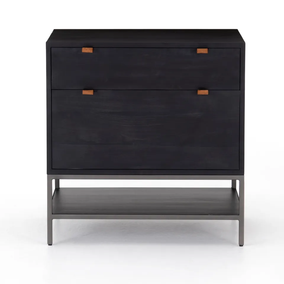 Trey Modular Filing Cabinet - Black Wash Poplar