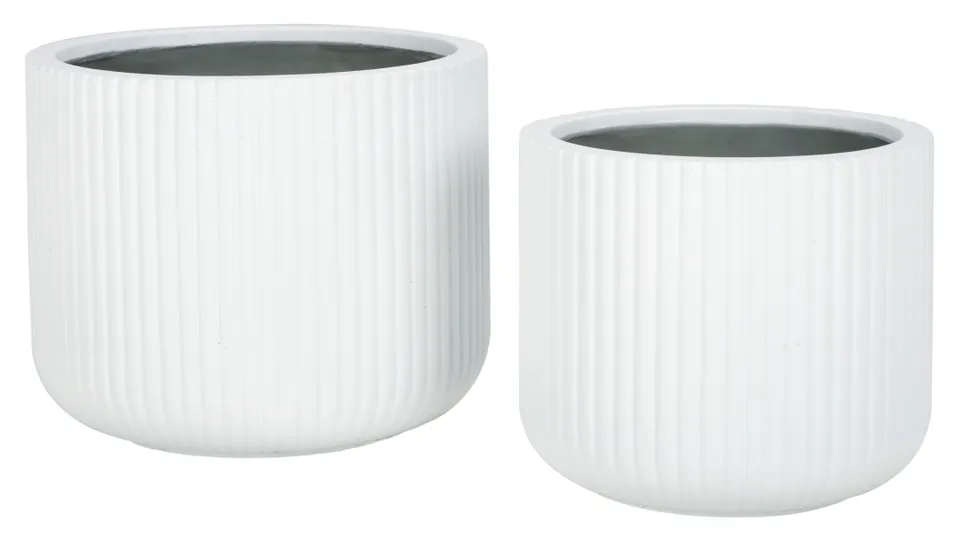 Lucca Planter Pot, Set Of 2 - White