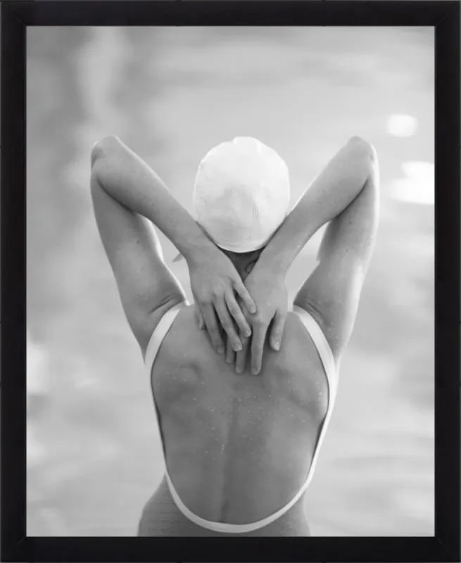 The Swimmer with a white  cap by Lucy Snowe for Artfully Walls