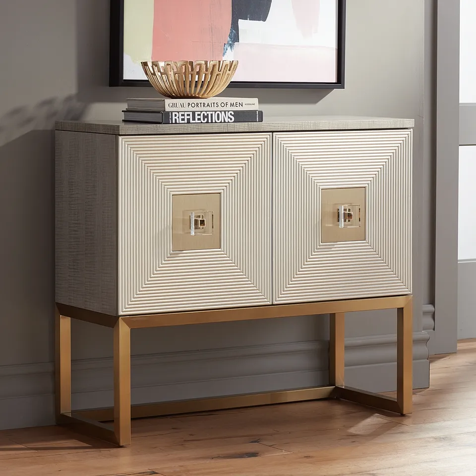 Studio 55D Fleming 39" Wide Modern Luxe Accent Cabinet