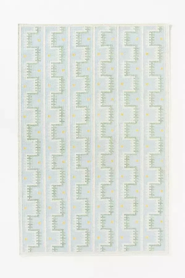 Handwoven Wool Scandi Geometric Rug